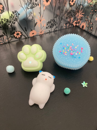 🍪 Oreo bleu,patte verte & chat blanc