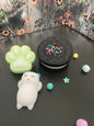 🍪 Oreo noir, patte verte & chat blanc