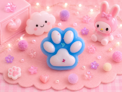 🐾 Squishy Patte de Chat Verte & Bleue Kawaii