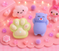 💚 Squishy Patte Verte & Chat Bleu Kawaii