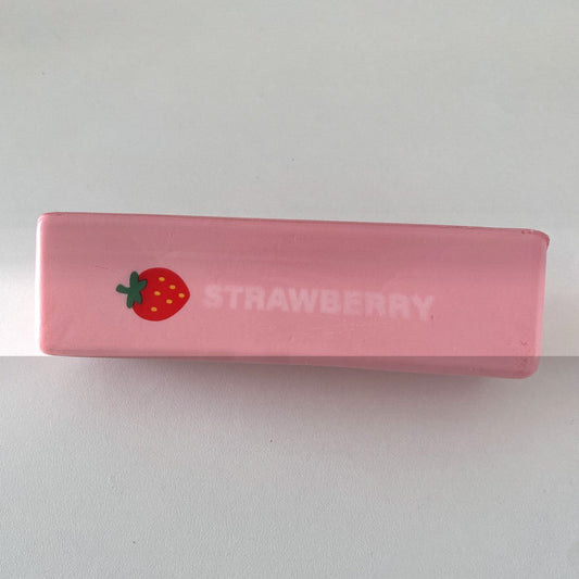 Squishy beurre fraise rose kawaii CLADEA, plaquette anti-stress à retour lent